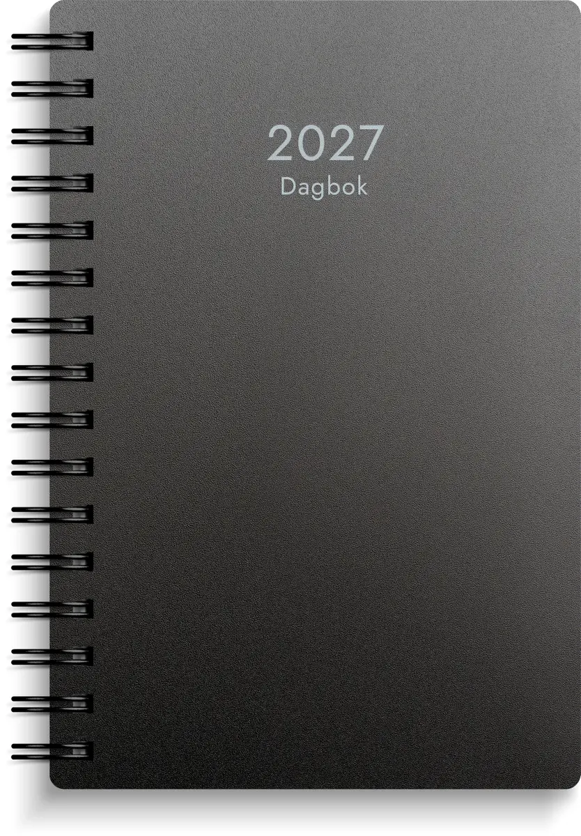 Dagbok 2027 svart PP-plast