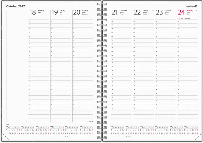 24h kalender 2027 - 2