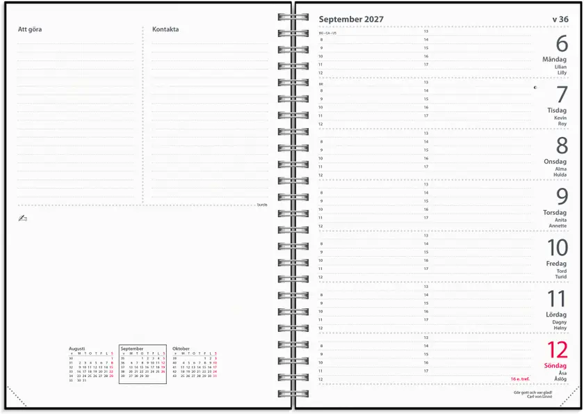 Kalender 2027 Diplomat refill - 2
