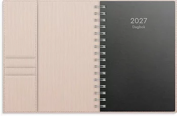 Dagbok 27 beige k.läder