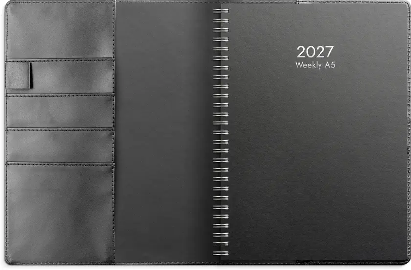 Kalender 27 Weekly A5 svart - 2