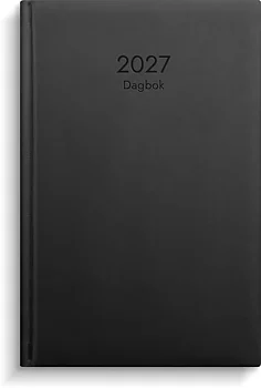Dagbok 2027 svart konstläder