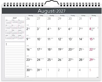Väggkalender 2027  Elegant
