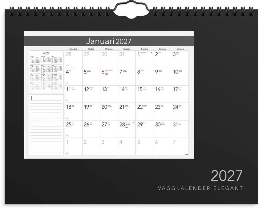 Väggkalender 2027  Elegant