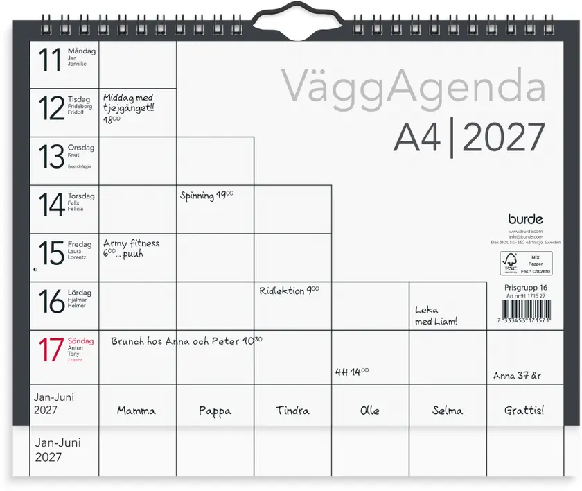 Väggagenda 2027 A4