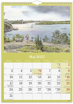 Väggkalender 2027 Sverige