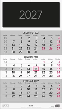 Väggkalender 27 Triplaner Eleg