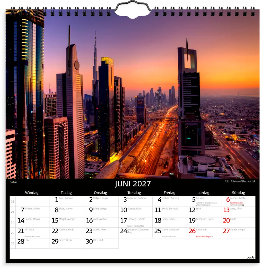 Väggkalender 2027 Skylines - 2