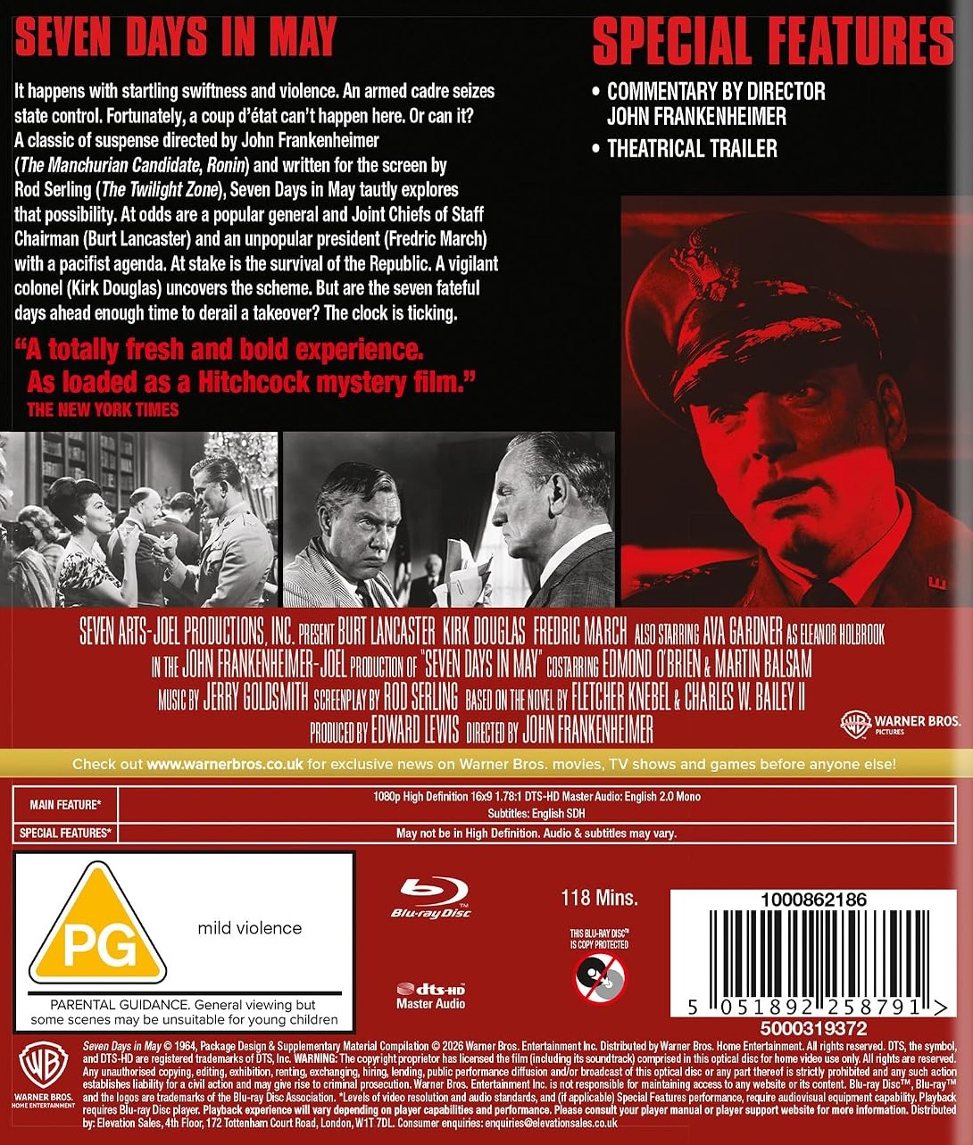 Seven Days In May (ej svensk text) (Blu-ray) - 2