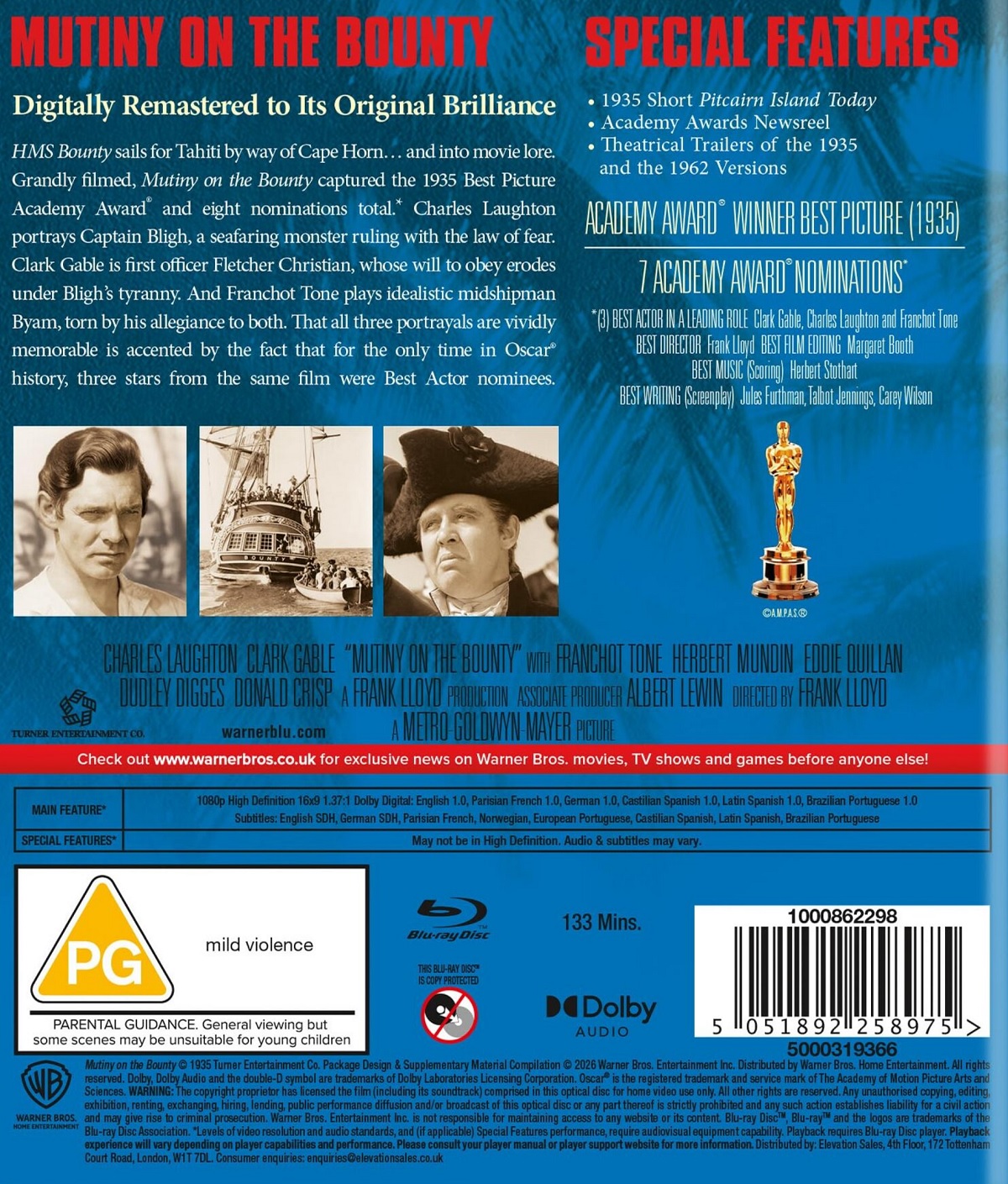 Mutiny On the Bounty (ej svensk text) (Blu-ray) - 2