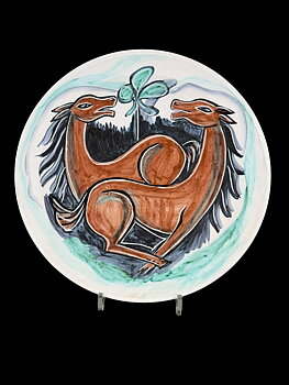 Höganäs, AJ ceramics, Mette Doller, wall plate/dish