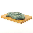 グナー・ニールンド  緑色の魚の陶板  木製の板  24cm  1950年代