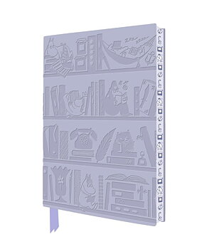 Artisan Art Notebook : Moomin Bookshelves - Skrivbok med skinnkänsla, strukturmönster och läsband linjerad A5