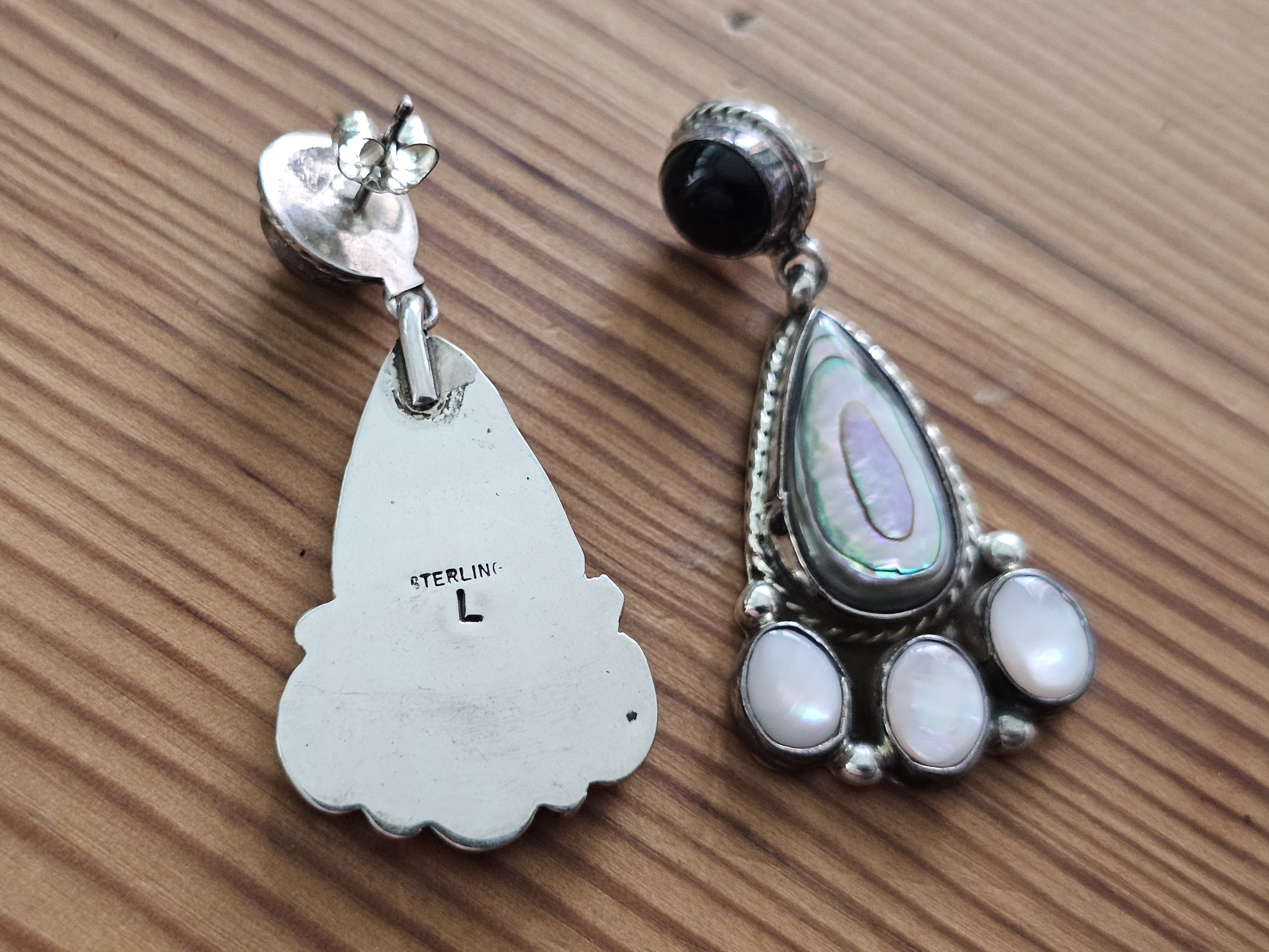 Örhängen abalone m.m., 925-silver ( Navajo ) - 3