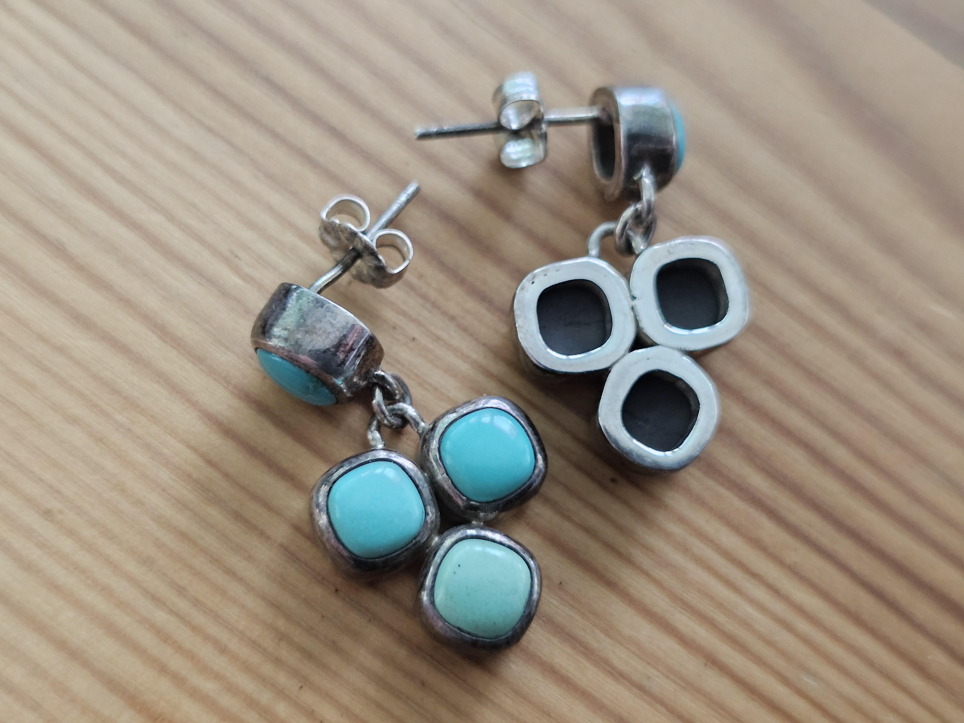 Turkos, örhängen Sterling silver ( Navajo ) - 2