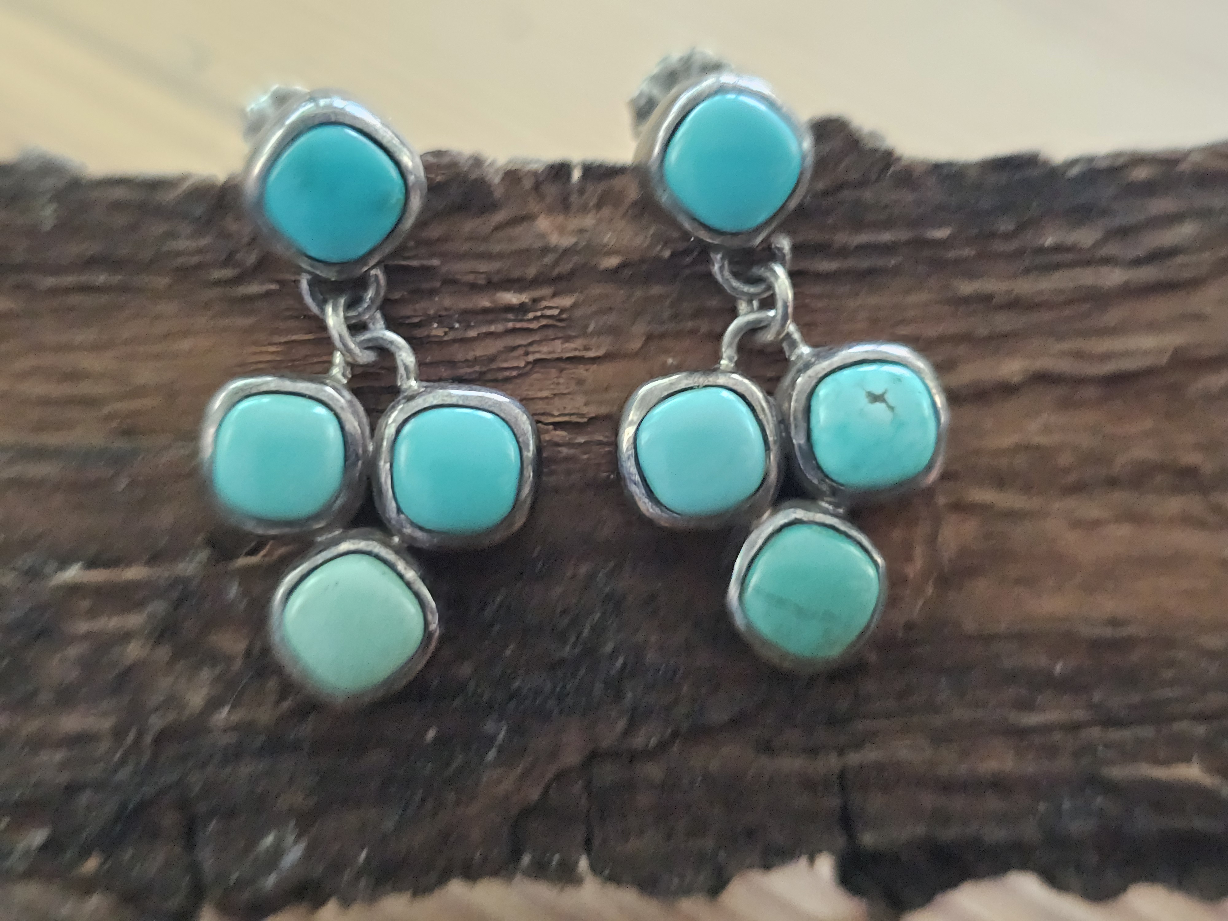 Turkos, örhängen Sterling silver ( Navajo )