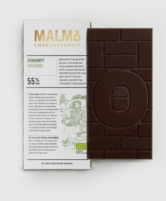 Malmö Chokladfabrik : Tegel Bergamott Dark 55% - 2