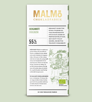 Malmö Chokladfabrik : Tegel Bergamott Dark 55%