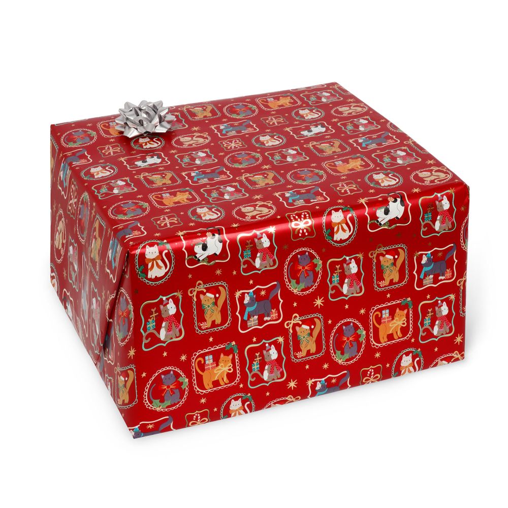 Gavepapir - Kitty, Frames (Xmas), DETTE PRODUKT HAR PLANLAGT LEVERING I NOVEMBER 2026