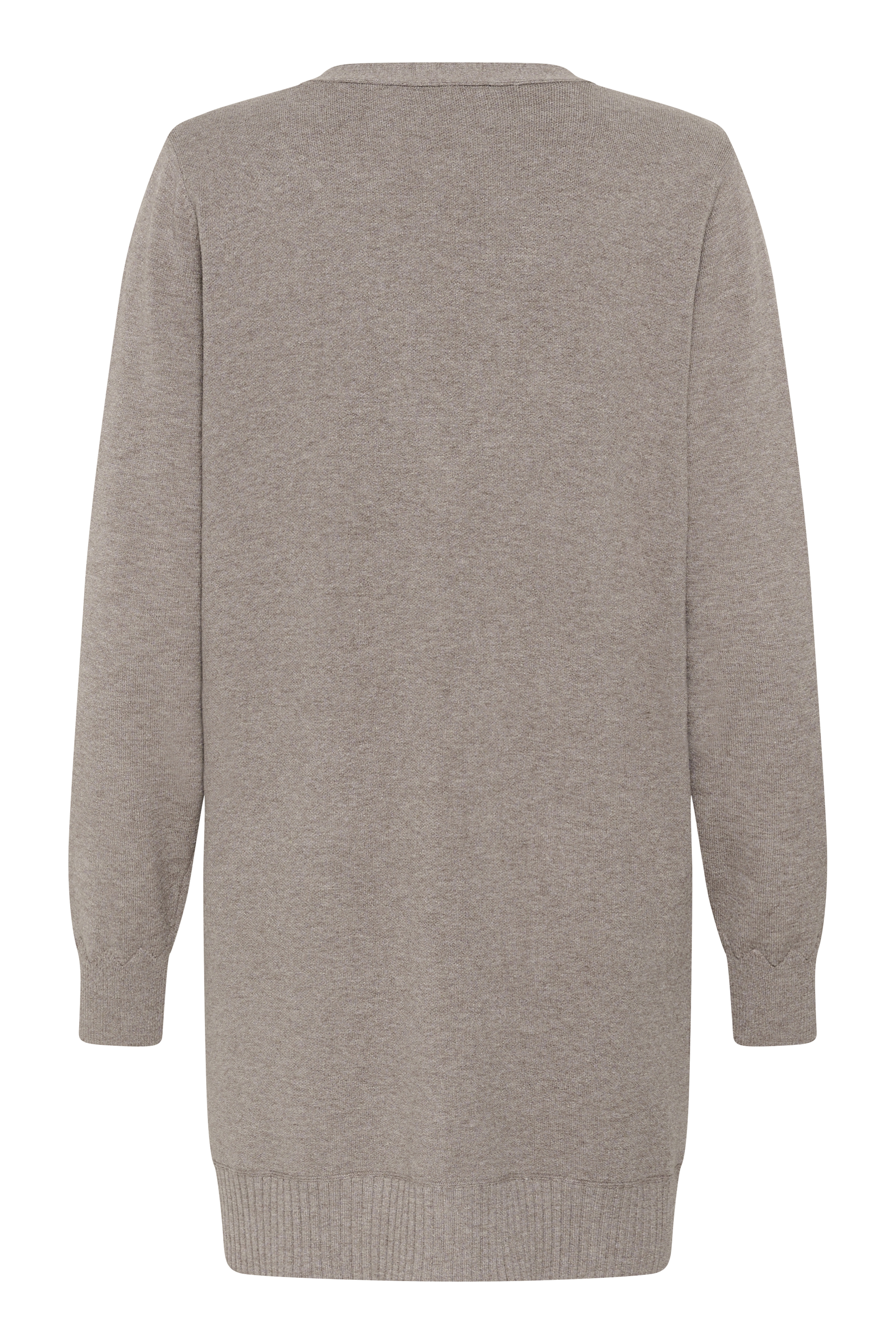 CRDela Long Cardigan Brown Lentil Melange Tunnstickad Långkofta - 7