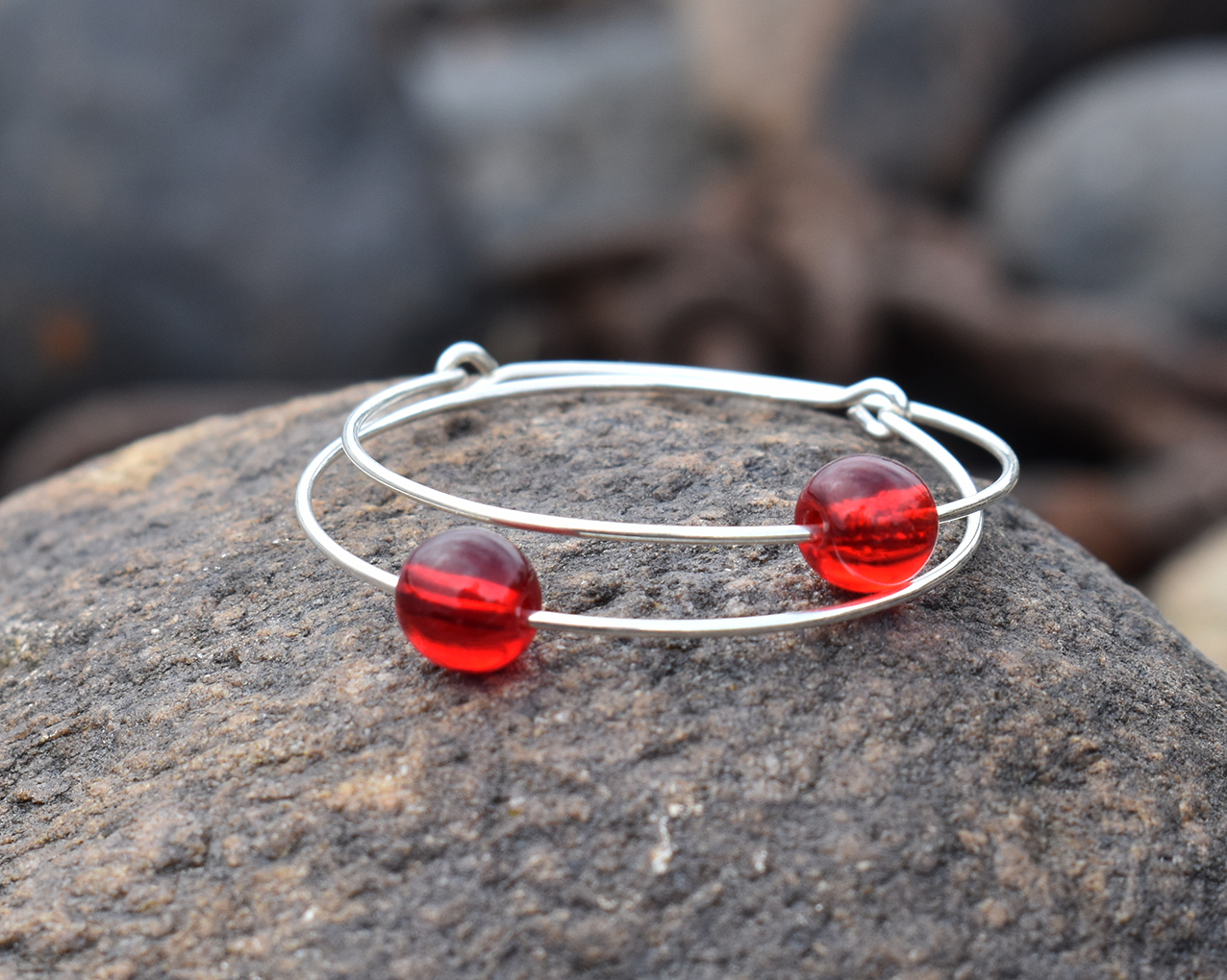 ELVES LINGON BERRY - red earrings 40 mm