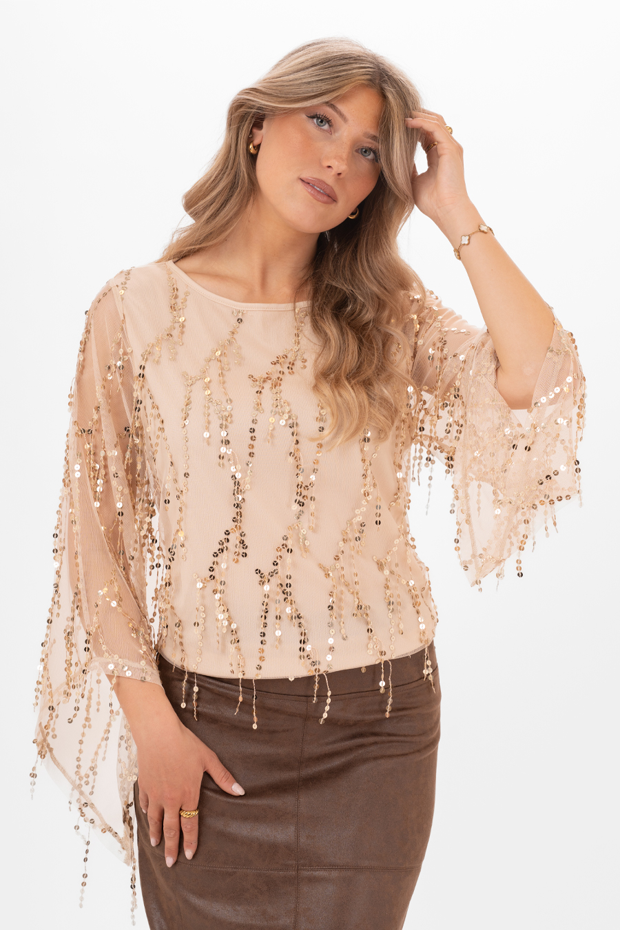 London blouse champagne - 2