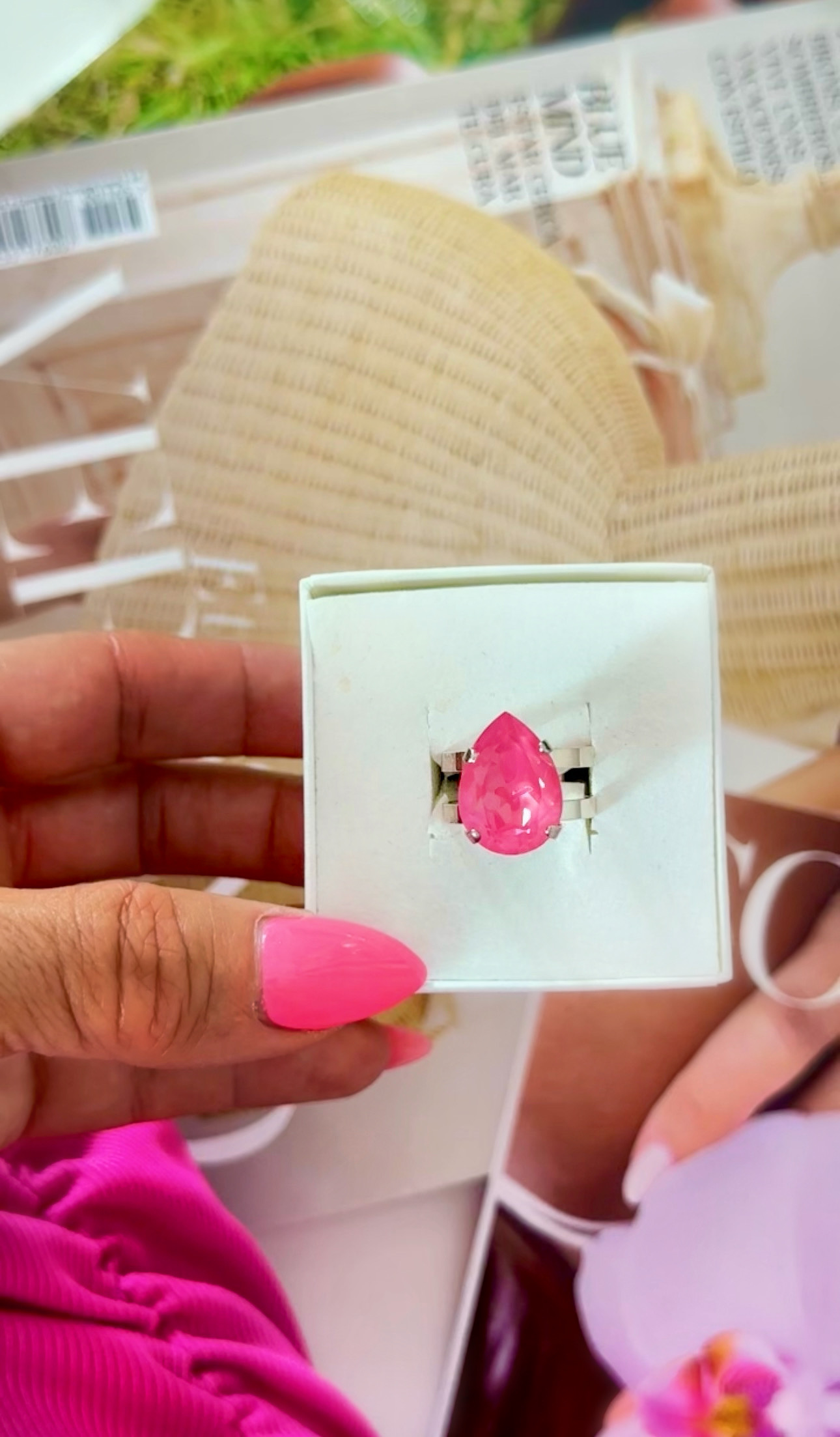 Ring Khloe Double Band Drop Dahlia  Silver