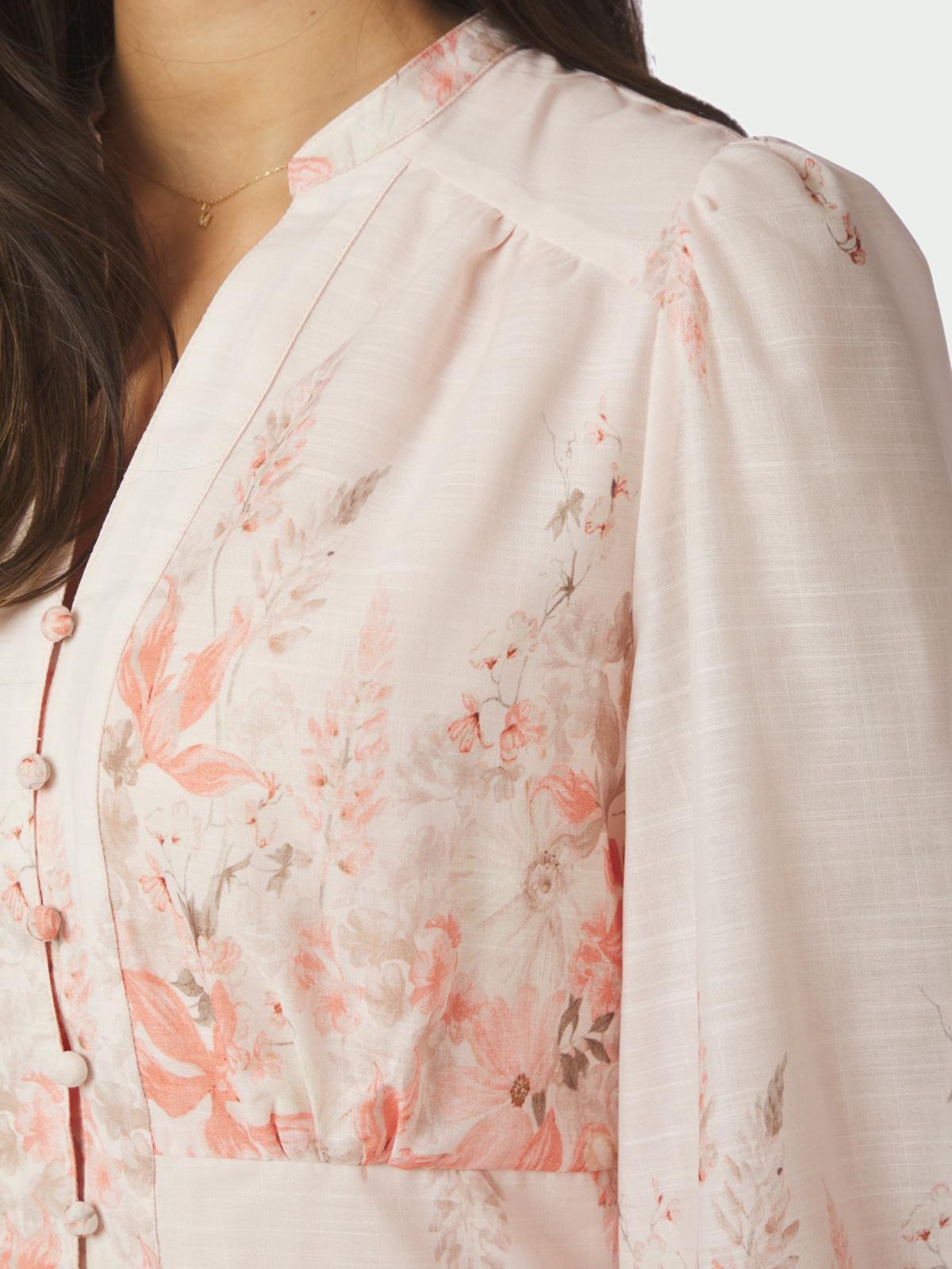Neo Noir Stellar Blooming  Dress, Misty Rose - 5