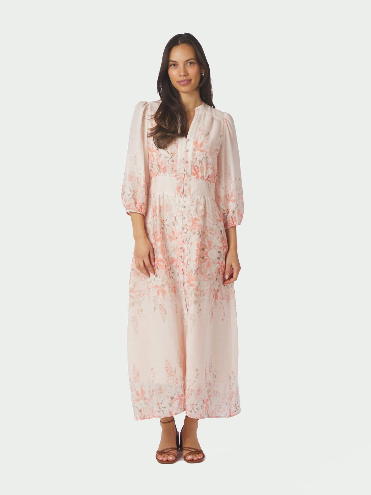 Neo Noir Stellar Blooming  Dress, Misty Rose - 3