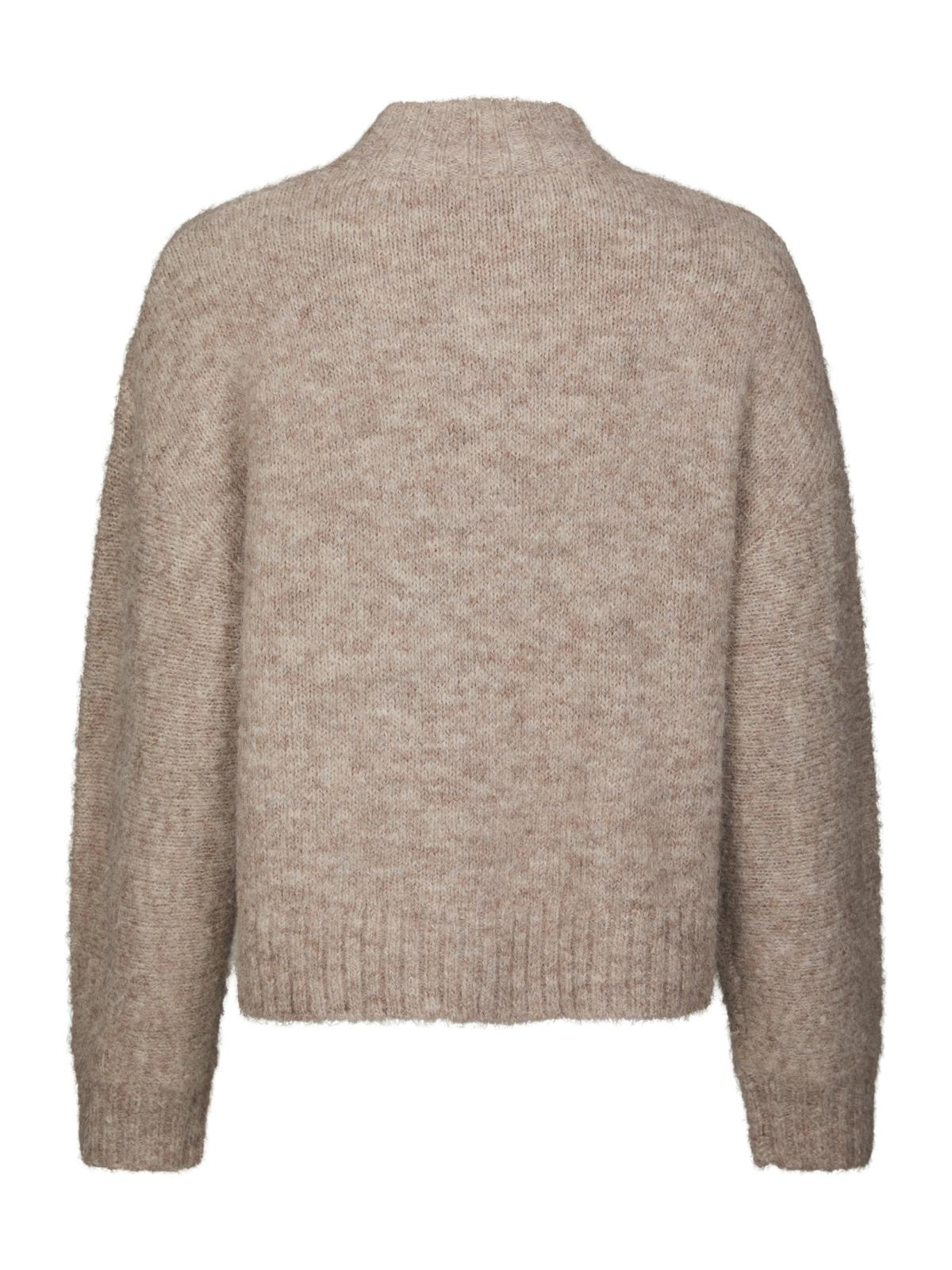 Neo Noir Taura Fluffy Knit Cardigan,  Beige Melange - 2