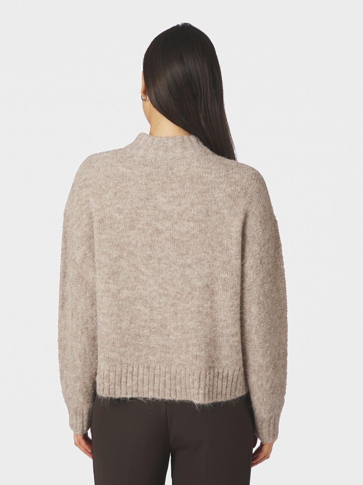 Neo Noir Taura Fluffy Knit Cardigan,  Beige Melange - 4