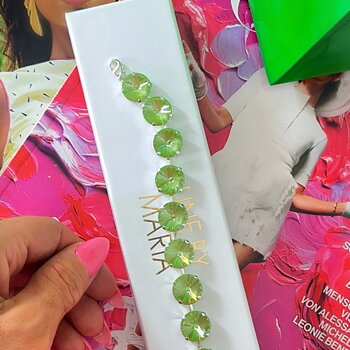 Armband Angelina Paradise Green Lux Silver
