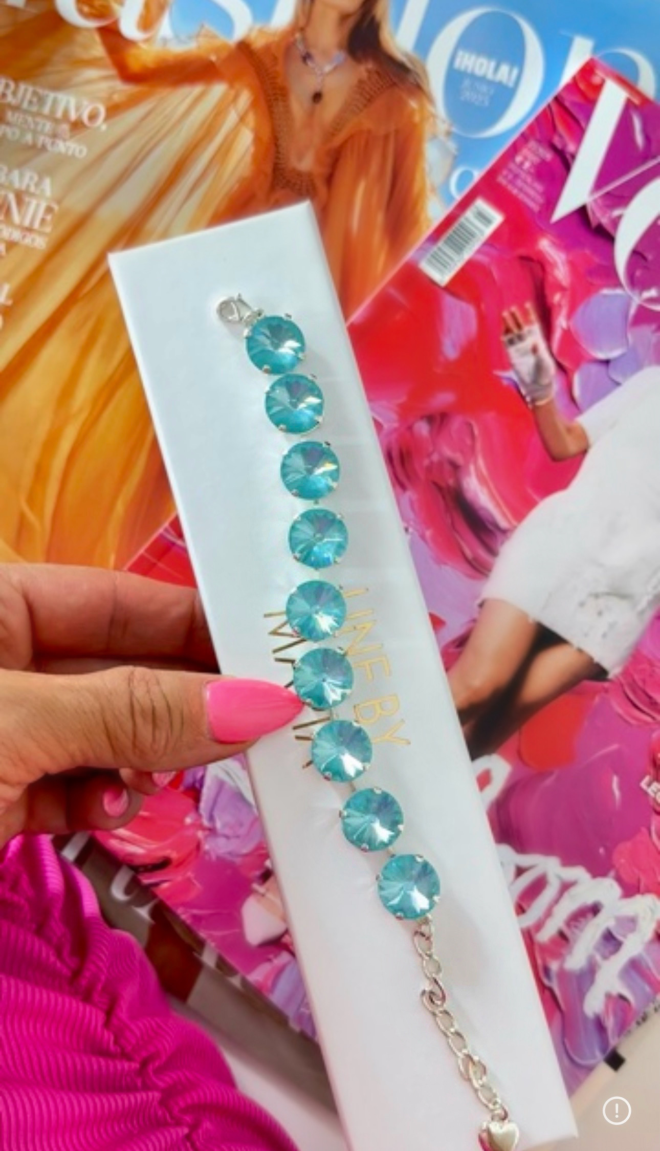 Armband Angelina Paradise Blue Lux Silver