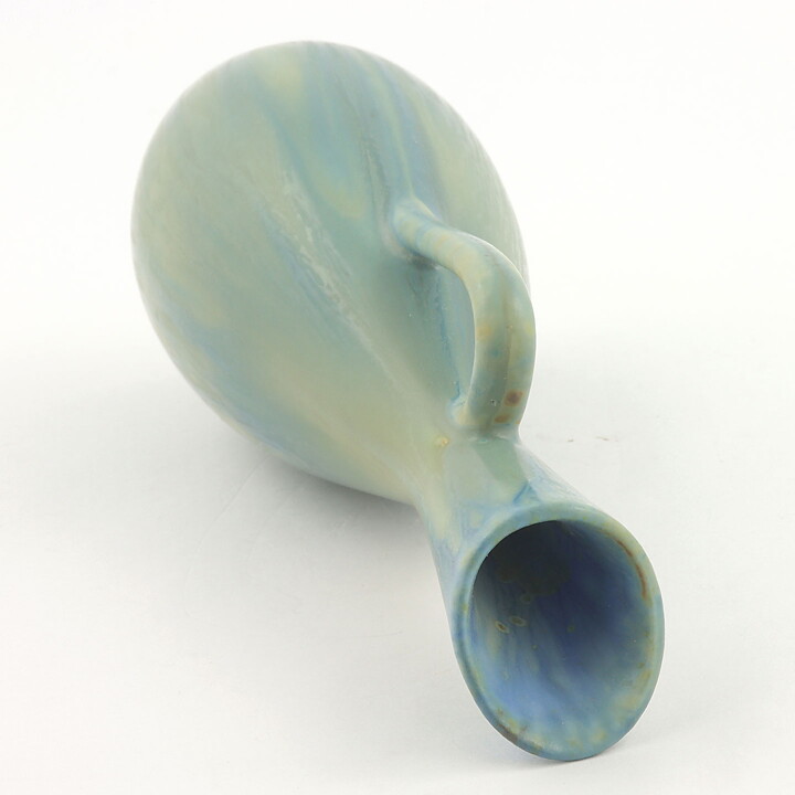 Carl-Harry Stålhane (SYE 1950s) Blue Vase with Swelling Base 19 cm (2)