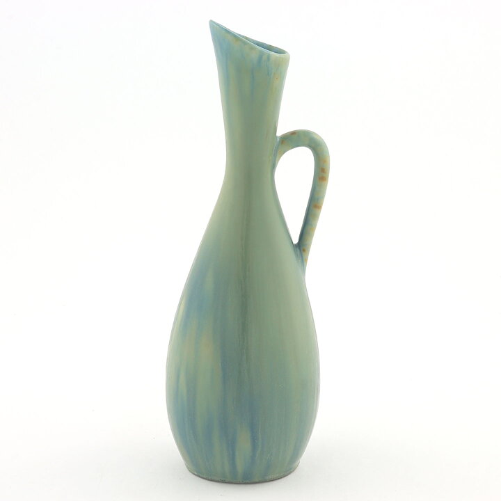 Carl-Harry Stålhane (SYE 1950s) Blue Vase with Swelling Base 19 cm (2)
