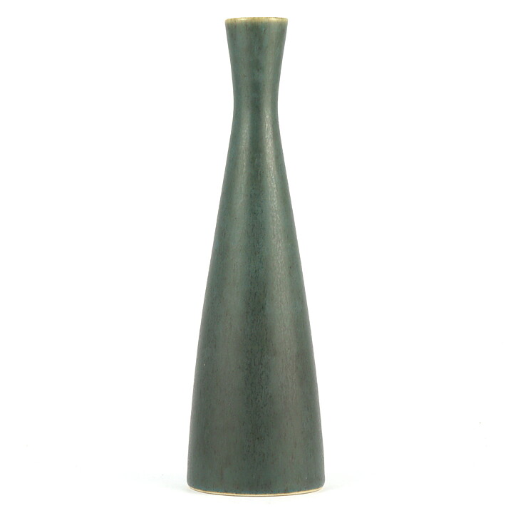 フロード・バーンセン　グリーンの細長いベース Vase (20cm)　1960年代