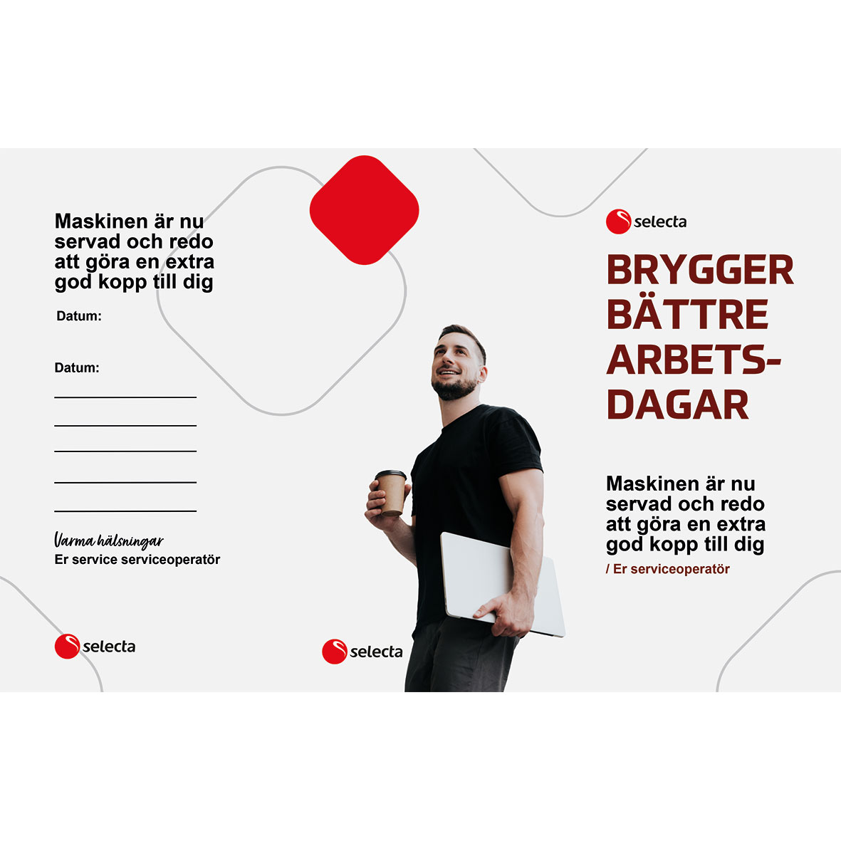 Bordryttare service Brygger Bättre Arbetsdagar i set om 50 ex.