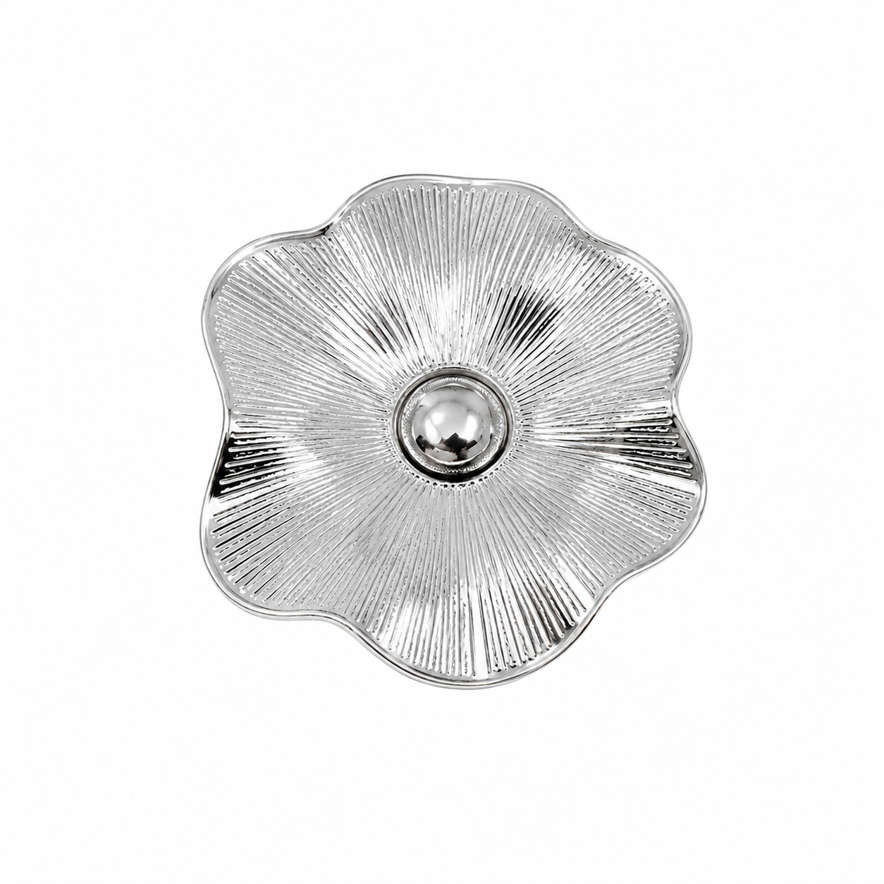 PEONY BROOCHE SILVER