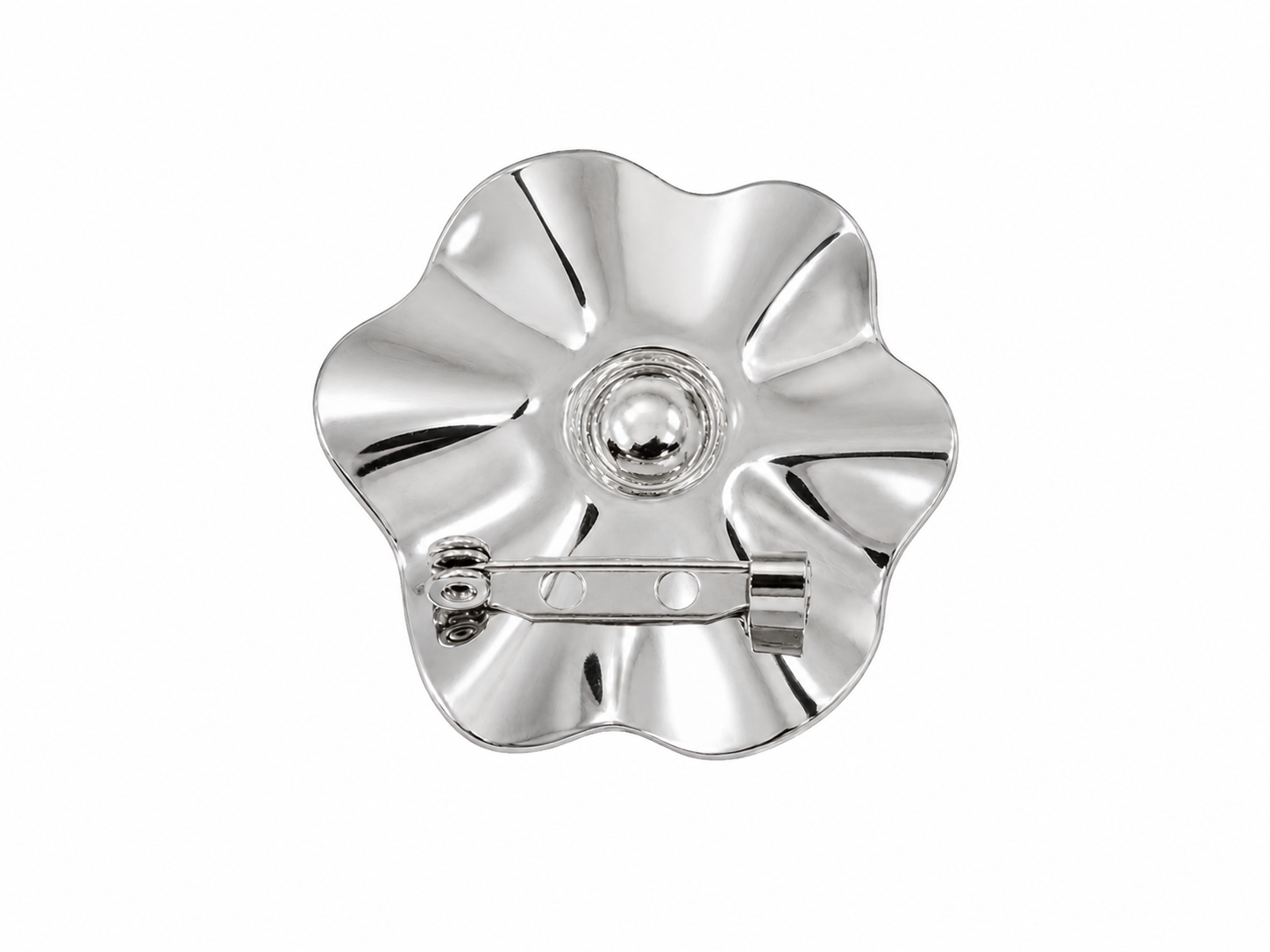 PEONY BROOCHE SILVER