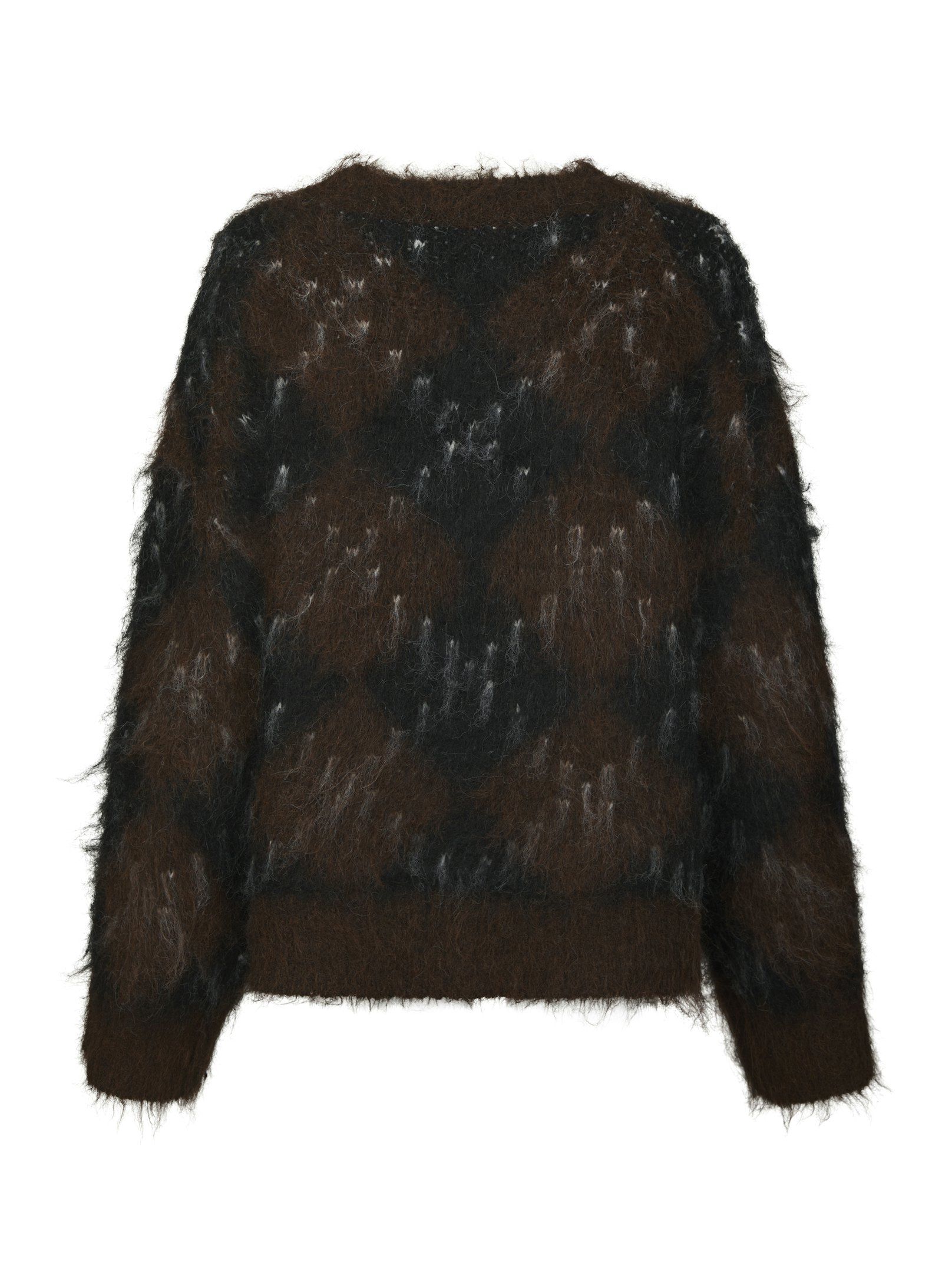 Neo Noir &nbsp;- Roeme Check Fluff Knit Blouse Dark brown - 6