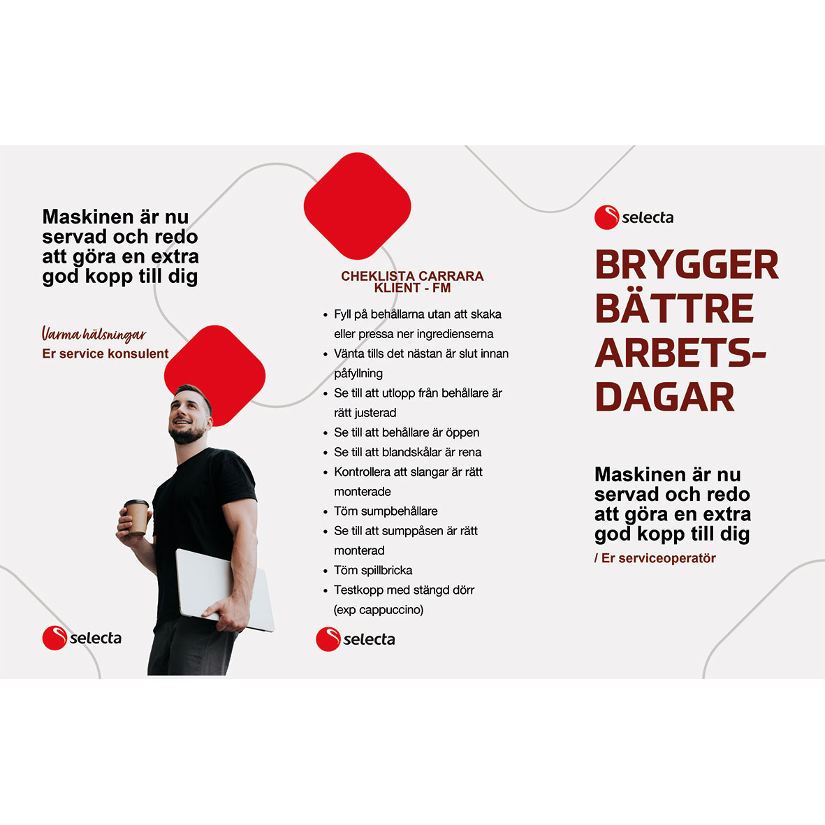 Bordsryttare Carrara Klient-FM i set om 50 st