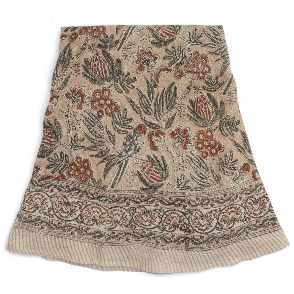 Rund linneduk Parrot Dusty Peach Ø220 cm