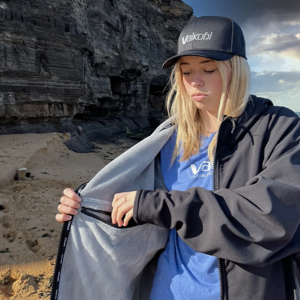 Vaikobi poncho beach coat svart - 3