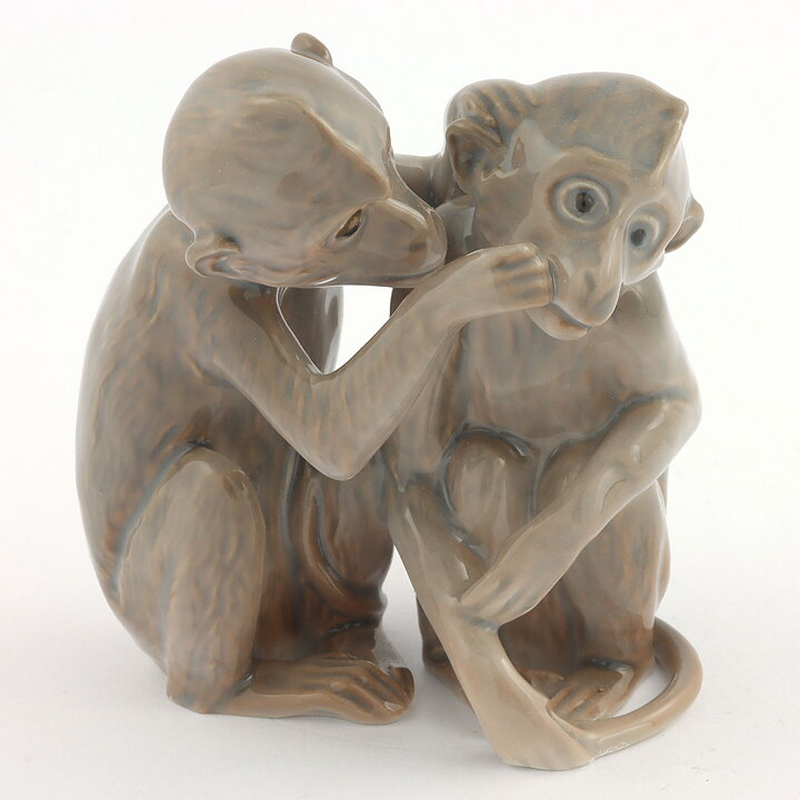 Ingeborg Plockross Irminger (20th Century) Pair of Monkeys #1524 8 cm