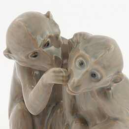 Ingeborg Plockross Irminger (20th Century) Pair of Monkeys #1524 8 cm