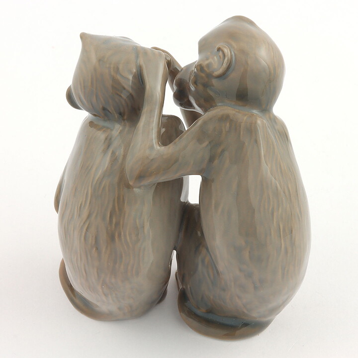 Ingeborg Plockross Irminger (20th Century) Pair of Monkeys #1524 8 cm