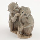 Ingeborg Plockross Irminger (20th Century) Pair of Monkeys #1524 8 cm