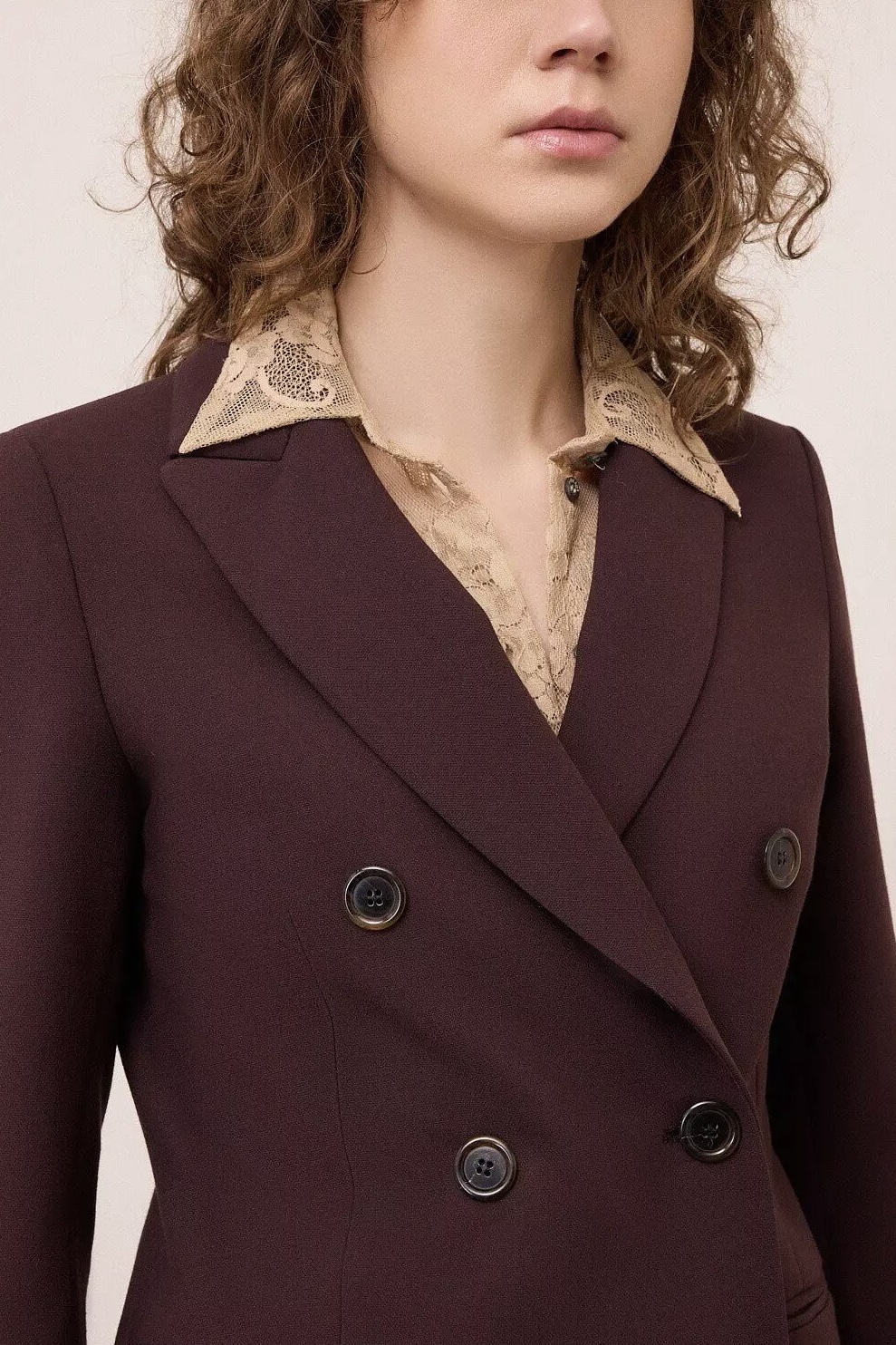 OttodÁme - Double Breasted Jacket Aubergine - 4