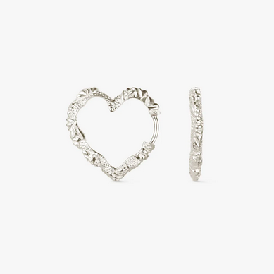 Medium Heart Crush Hoops