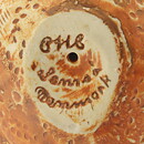 Poul Hauch Carlsen (1960s) Rounded Bird in Earthy Colors 8 cm